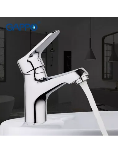 Смеситель для умывальника Gappo G1036, хром, однорычажный