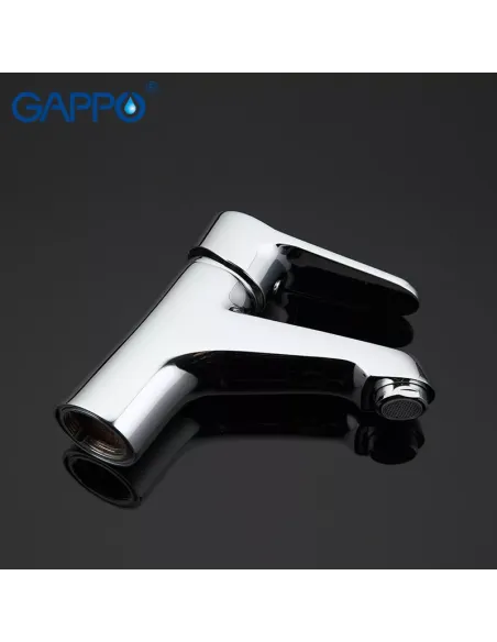 Смеситель для умывальника Gappo G1036, хром, однорычажный