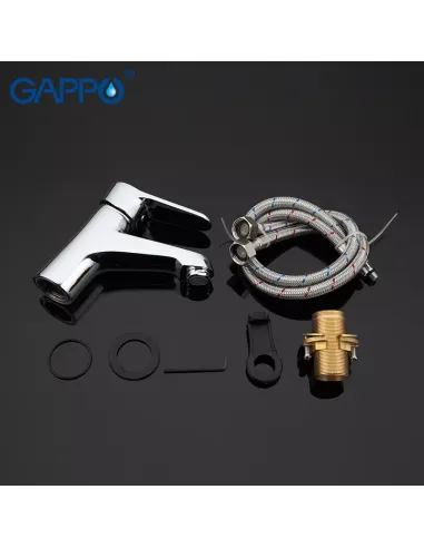 Смеситель для умывальника Gappo G1036, хром, однорычажный