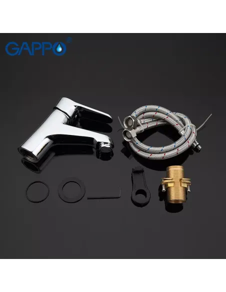 Смеситель для умывальника Gappo G1036, хром, однорычажный