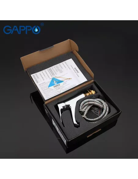 Смеситель для умывальника Gappo G1036, хром, однорычажный