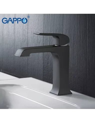 Змішувач для умивальника Gappo G1050, чорний, одноважільний