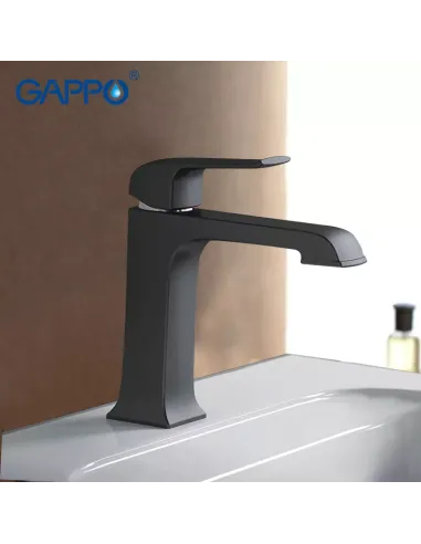 Змішувач для умивальника Gappo G1050, чорний, одноважільний