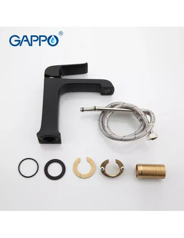 Змішувач для умивальника Gappo G1050, чорний, одноважільний