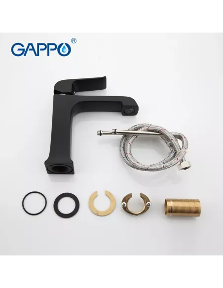 Змішувач для умивальника Gappo G1050, чорний, одноважільний