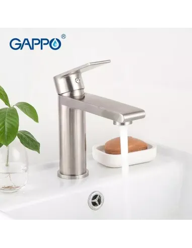 Смеситель для умывальника Gappo G1099-20, нержавеющая сталь
