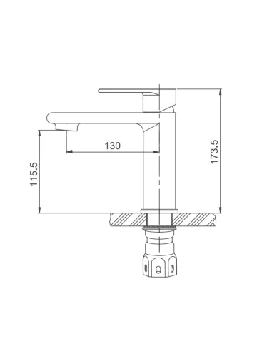 Смеситель для умывальника Gappo G1099-20, нержавеющая сталь