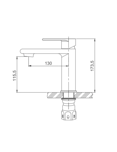 Смеситель для умывальника Gappo G1099-20, нержавеющая сталь