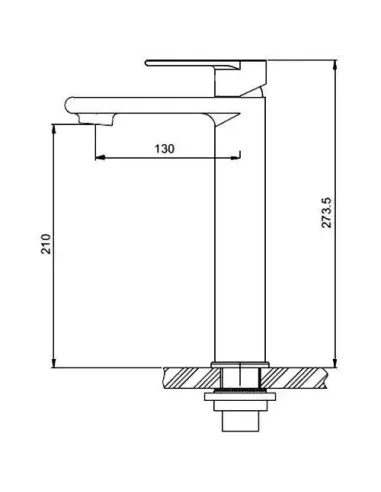Змішувач для умивальника Gappo G1099-22, нержавіюча сталь.
