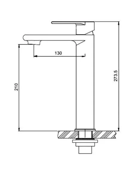 Змішувач для умивальника Gappo G1099-22, нержавіюча сталь.