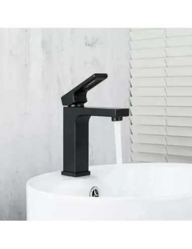 Смеситель для умывальника Gappo G1017-6, черный, однорычажный