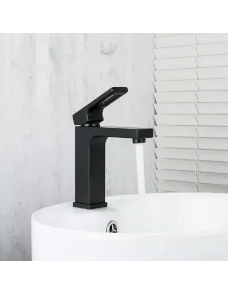 Смеситель для умывальника Gappo G1017-6, черный, однорычажный