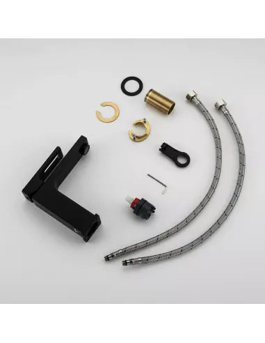 Смеситель для умывальника Gappo G1017-6, черный, однорычажный