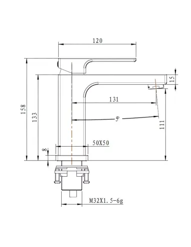 Смеситель для умывальника Gappo G1017-6, черный, однорычажный