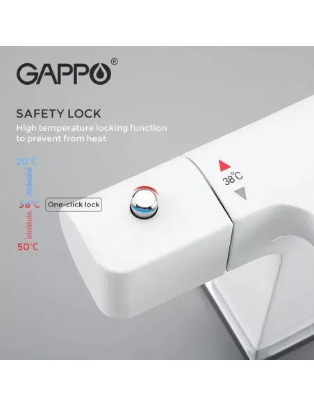 Смеситель для умывальника Gappo G1007-50 с термостатом