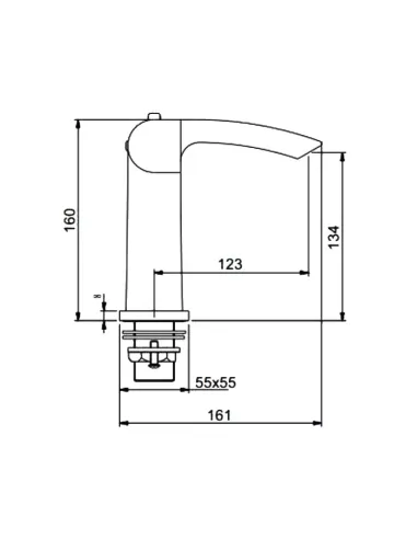Смеситель для умывальника Gappo G1007-50 с термостатом