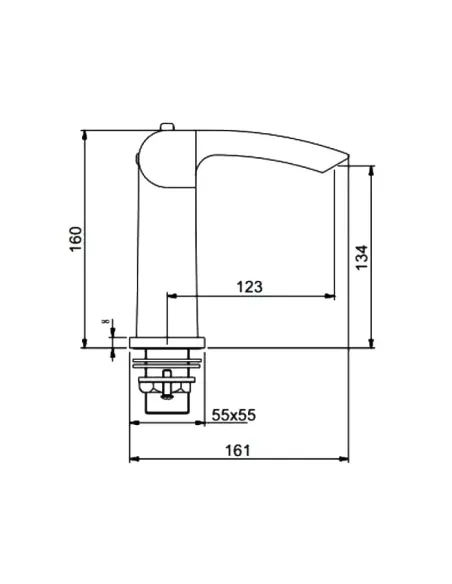Смеситель для умывальника Gappo G1007-50 с термостатом