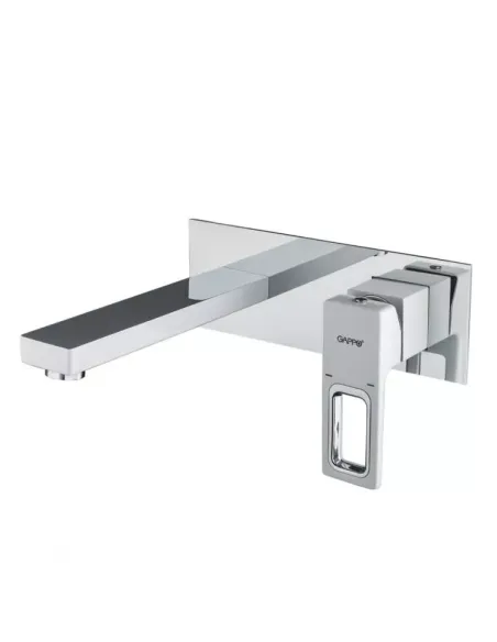 Змішувач для умивальника Gappo G1017-12, білий, хром, одноважільний