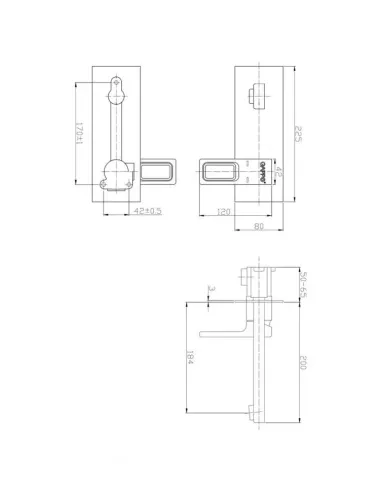 Змішувач для умивальника Gappo G1017-12, білий, хром, одноважільний
