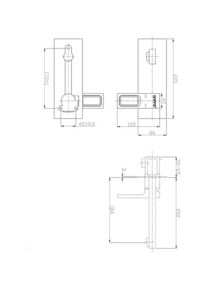 Змішувач для умивальника Gappo G1017-12, білий, хром, одноважільний