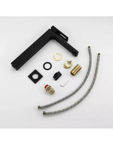 Смеситель для умывальника Gappo G1017-62, черный, высокий