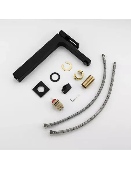 Смеситель для умывальника Gappo G1017-62, черный, высокий