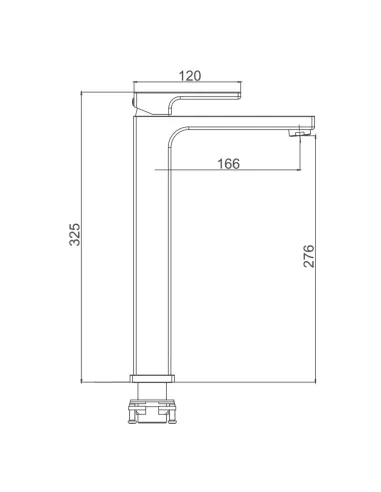 Смеситель для умывальника Gappo G1017-62, черный, высокий