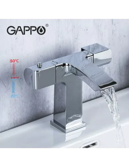 Змішувач для умивальника Gappo G1007-40 із термостатом