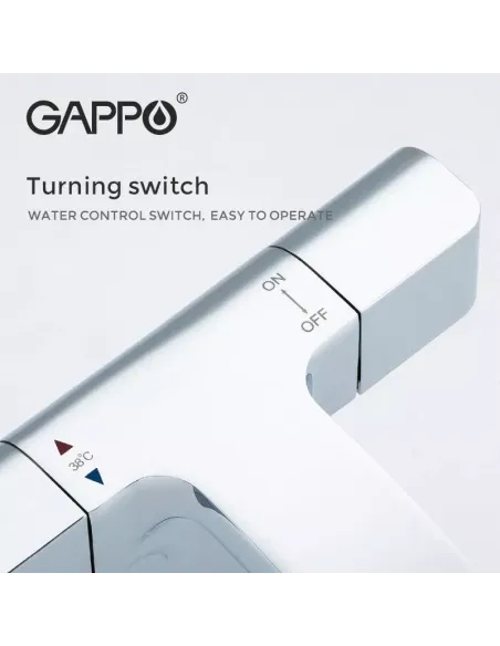 Змішувач для умивальника Gappo G1007-40 із термостатом