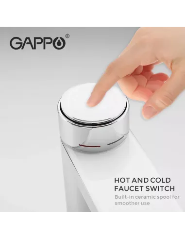 Смеситель для умывальника Gappo G1095-1 нажимной