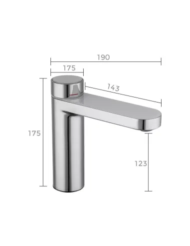 Смеситель для умывальника Gappo G1095-1 нажимной
