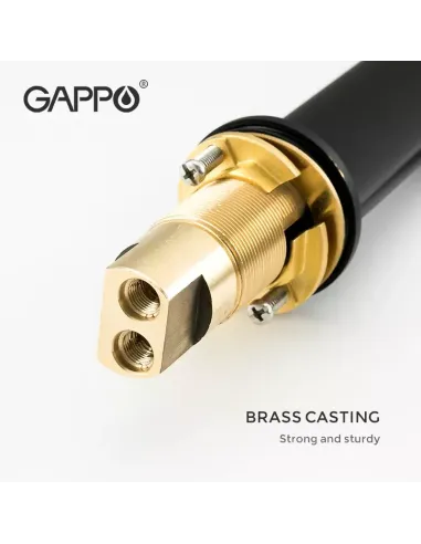 Смеситель для умывальника Gappo G1052-86, черный, однорычажный