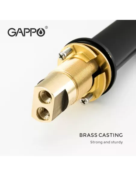 Смеситель для умывальника Gappo G1052-86, черный, однорычажный