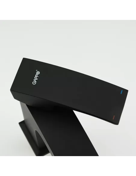 Смеситель для умывальника Gappo G1007-66, черный, однорычажный