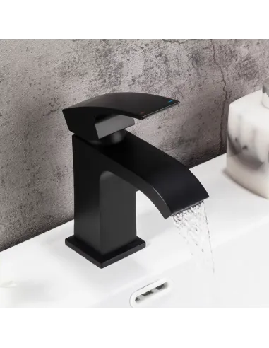 Змішувач для умивальника Gappo G1007-6, чорний, одноважільний