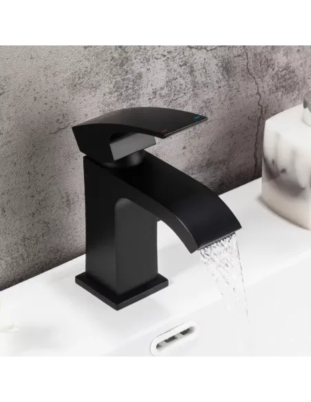 Змішувач для умивальника Gappo G1007-6, чорний, одноважільний