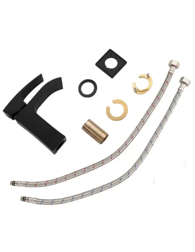 Змішувач для умивальника Gappo G1007-6, чорний, одноважільний