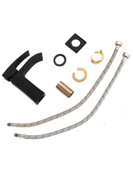 Змішувач для умивальника Gappo G1007-6, чорний, одноважільний