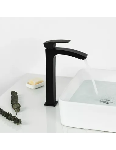 Змішувач для умивальника Gappo G1007-16, чорний, одноважільний