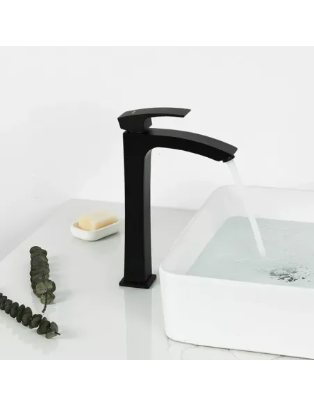 Змішувач для умивальника Gappo G1007-16, чорний, одноважільний