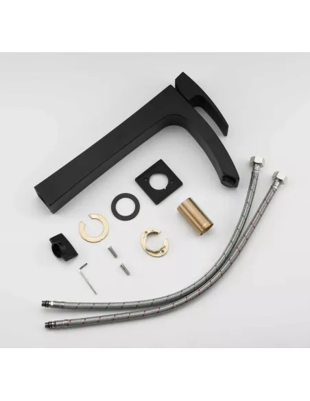 Змішувач для умивальника Gappo G1007-16, чорний, одноважільний