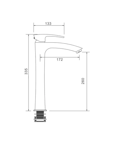 Смеситель для умывальника Gappo G1007-32, золото, высокий