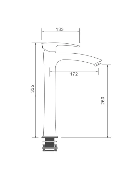 Смеситель для умывальника Gappo G1007-32, золото, высокий