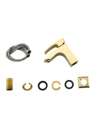 Змішувач для умивальника Gappo G1007-13, золото, одноважільний