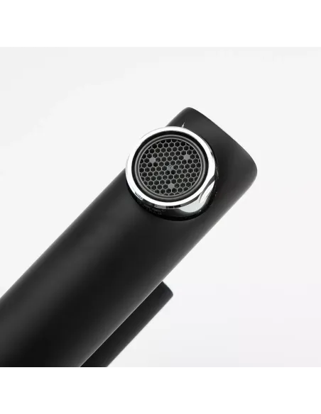 Змішувач для умивальника Gappo G1003-6, чорний, хром, одноважільний