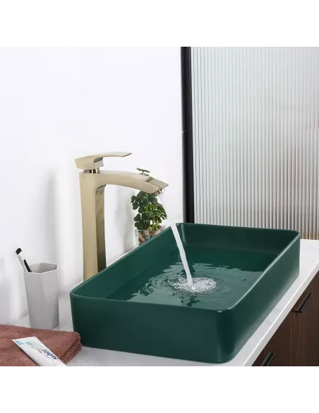 Змішувач для умивальника Gappo G1007-42, висока, бронза, одноважільний