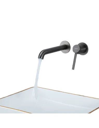 Змішувач для умивальника прихованого монтажу Gappo G1206-9, сірий