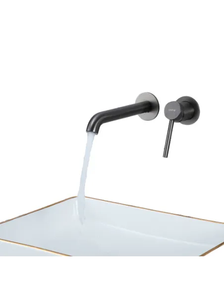 Змішувач для умивальника прихованого монтажу Gappo G1206-9, сірий