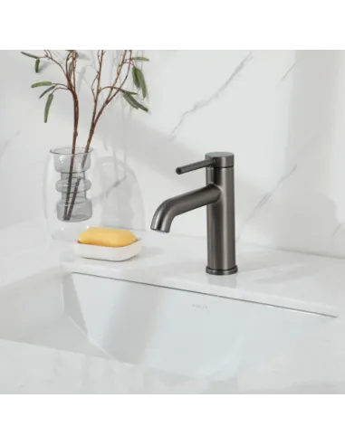 Змішувач для умивальника Gappo G1006-9, сірий, одноважільний