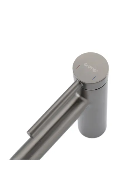 Змішувач для умивальника Gappo G1006-9, сірий, одноважільний